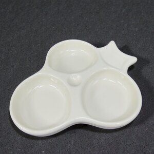 Hall Pottery Cloverleaf Spoon Rest 3 Part Condiment Dish Tray Container Pottery